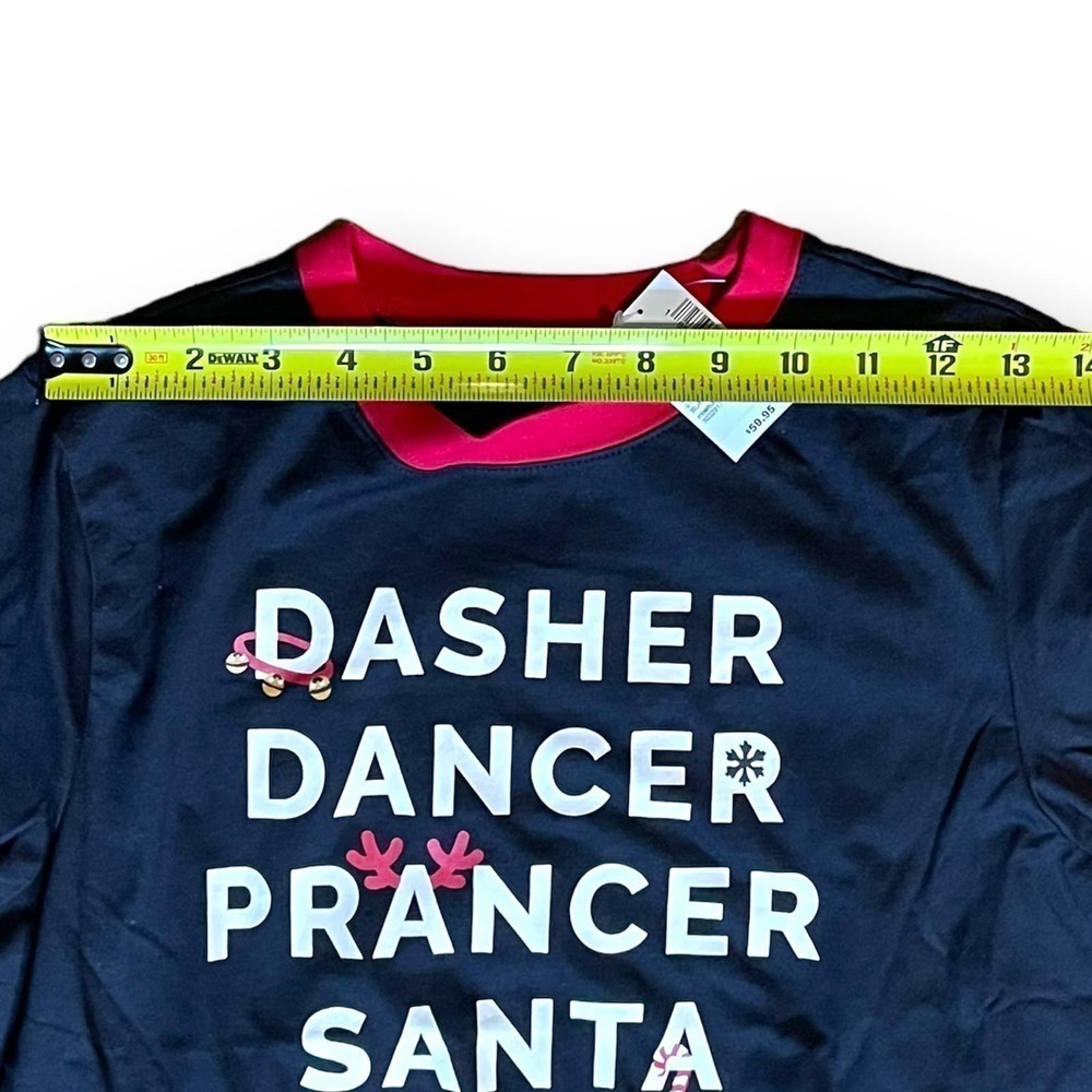 PJ Place NWT PJ Set Christmas Holiday Santa Reindeer Pajama Set Size XS - Picture 4 of 12